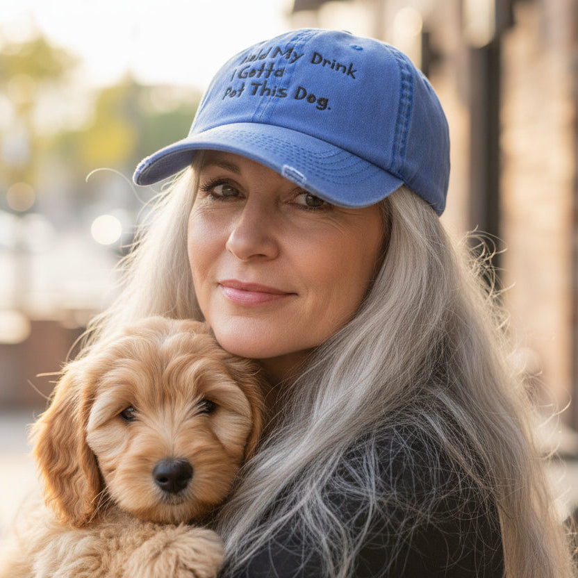 Hold My Drink I Gotta Pet This Dog Ball Cap