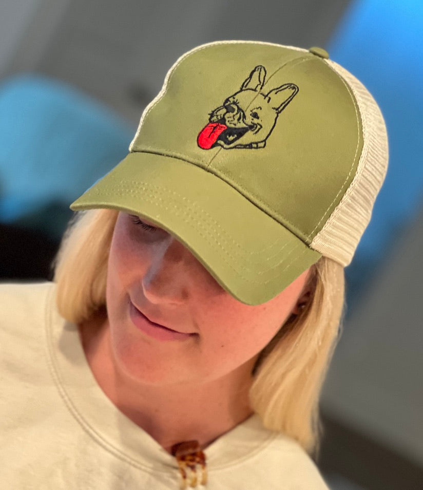 Lego on an Eco Trucker 6 Panel Hat