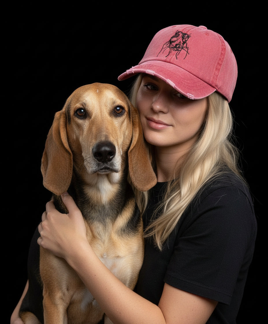 Elvis Dusty Red Distressed Unstructured Cap