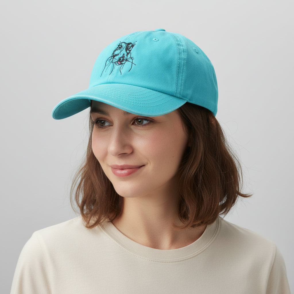 Elvis on 6 Panel Pigment Dyed Stonewashed Cotton Twill Hat