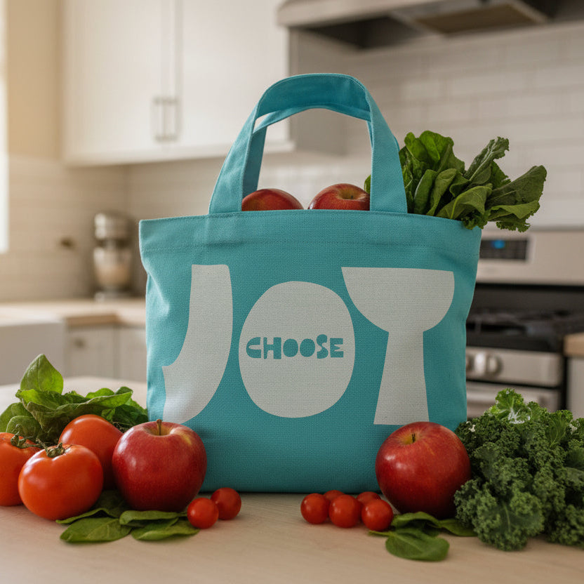 Vintage Choose Joy Canvas Mini Tote