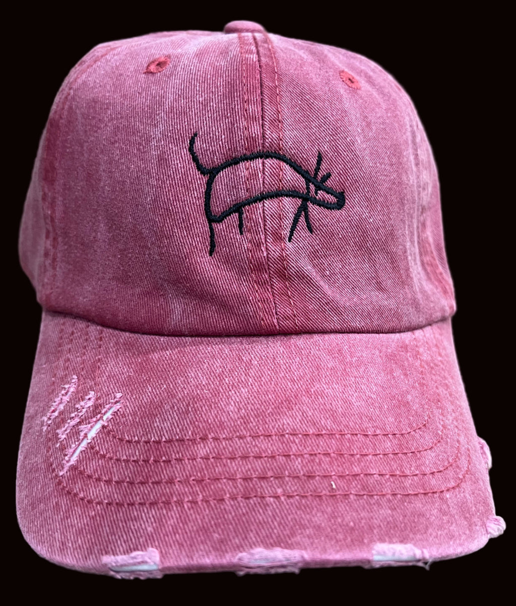 Mike on 6 Panel Distressed Pigment Dyed Cotton Twill