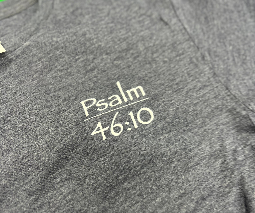 Psalm 46:10 Pre-Shrunk Long Sleeve 'Heart on My Sleeve' T-Shirt