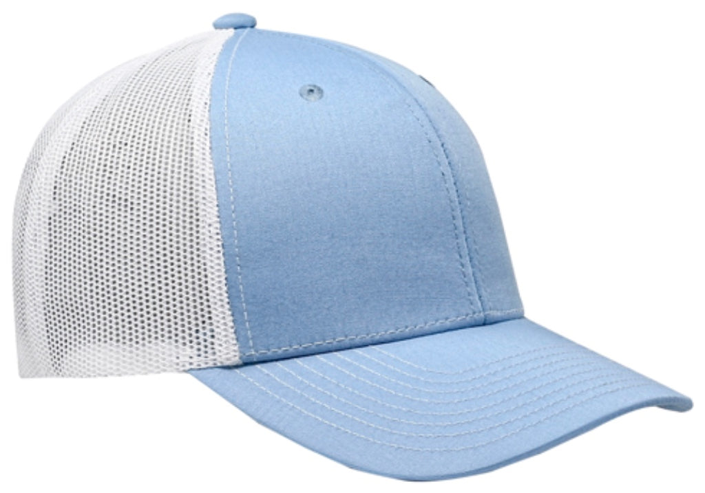 Winston, Church and Hill on 6 Panel Structured Poly/Cotton Front Mesh Back Hat