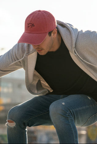 Mike Embroidered on Unstructured Pigment Dyed Cotton Twill Cap