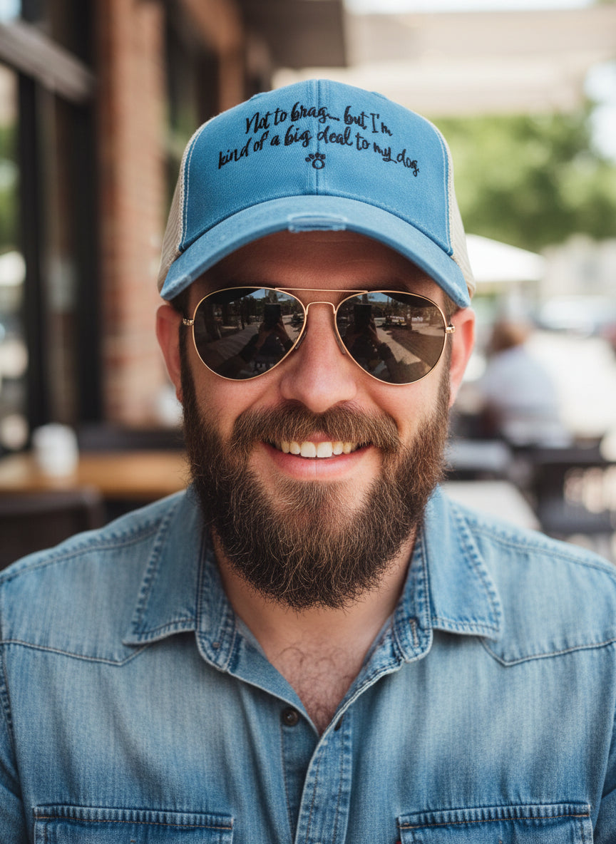Big Deal on Distressed Trucker 6 Panel Hat