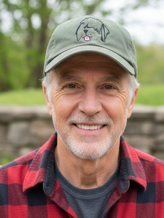 hugonot sheepdog on olive 6 panel
